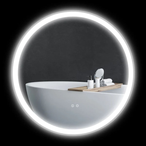 Rootz LED Badeværelsesspejl - Baggrundsbelysning - Touch Funktio