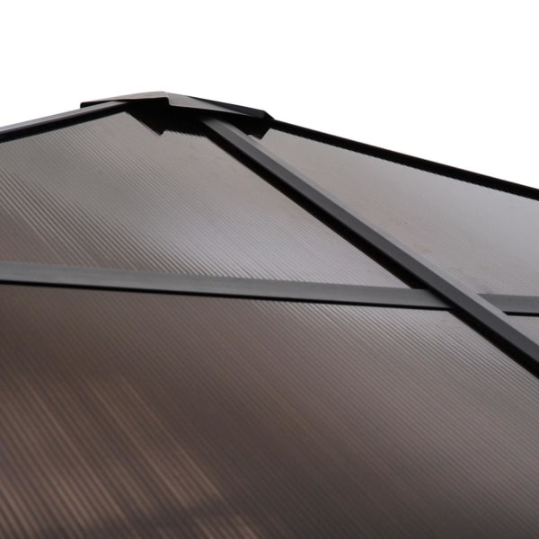 Rootz Pavilion Garden - Brun, Grå - Aluminium, Polyester, Jern - 118,11 cm x 118,11 cm x 104,33 cm