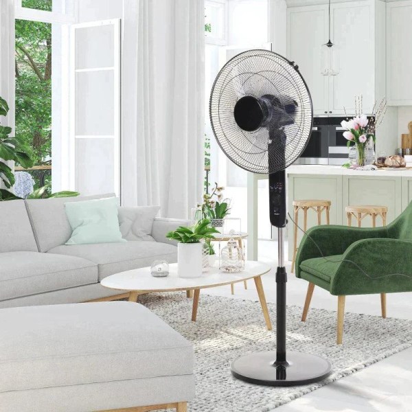 Rootz Piedestal Fan - Swing Fan - Ventilator med fjernbetjening