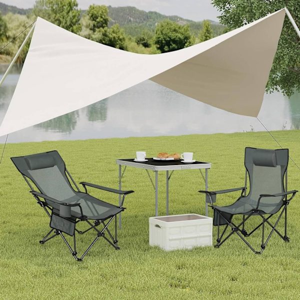 Rootz Ultimate Outdoor -taitettava tuoli - Säädettävä lepotuoli - Kannettava istuin - Kestävä, mukava, kätevä - 600D Oxford -kangas - 84cm x 89cm x 65
