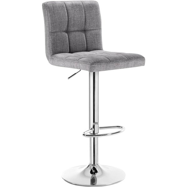 Rootz justerbar barpall - Bänkstol - Vridbar pall - Slitstark förkromad metall - Ergonomisk design - Golvskydd - 92cm-114cm x 44cm x 38cm