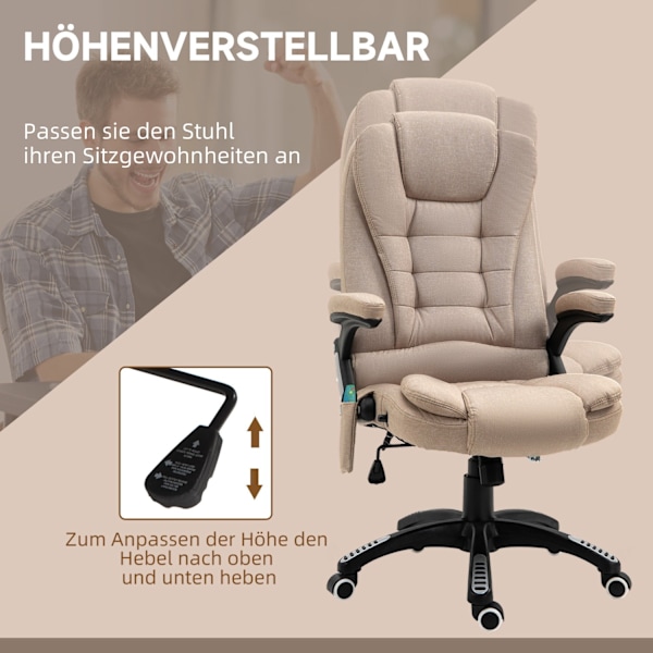 Rootz -hierontatuoli, jossa on lämpötoiminto - ergonominen työpöytätuoli - korkeus säädettävä - edistää verenkiertoa - 68L x 72W x 110-120H CM - Ruske