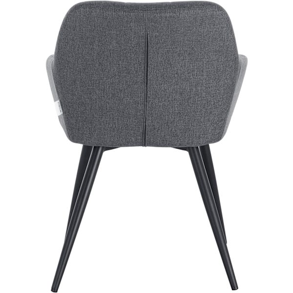 Rootz sæt med 2 spisestuestole - Lænestole - Komfortstole - Ergonomisk design, holdbar konstruktion, nem montering - linned og metal - 49cm x 43cm