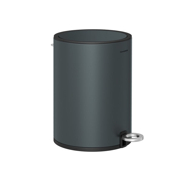 Rootz Pedal Bin - Papperskorgen - Avfallsbehållare - Stålyta - Lätt att rengöra - Utdragbart handtag - Grunge grå - 23,8 cm x 18,8 cm x 25,7 cm