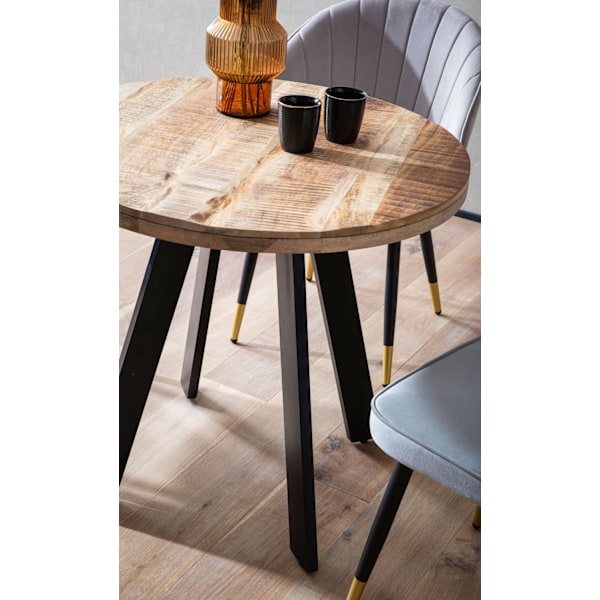 Rootz Round Dining Bord - Moderne spisebord - Træbord - Unikt håndlavet design - 80 cm x 80 cm x 75 cm