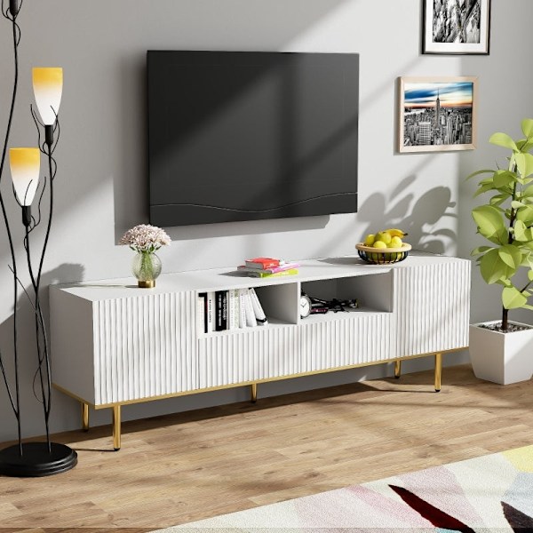 Rootz Modern TV-skab - Mediekonsol - Underholdningsenhed - Luksuriøst design - 165 cm x 36 cm x 55 cm