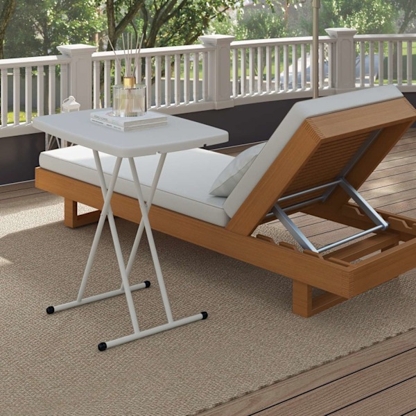 Rootz Garden Bord - Bærbart udendørs bord - Bistrotisk terrassebord - Rumbesparende design - 76 cm x 50 cm x 74 cm