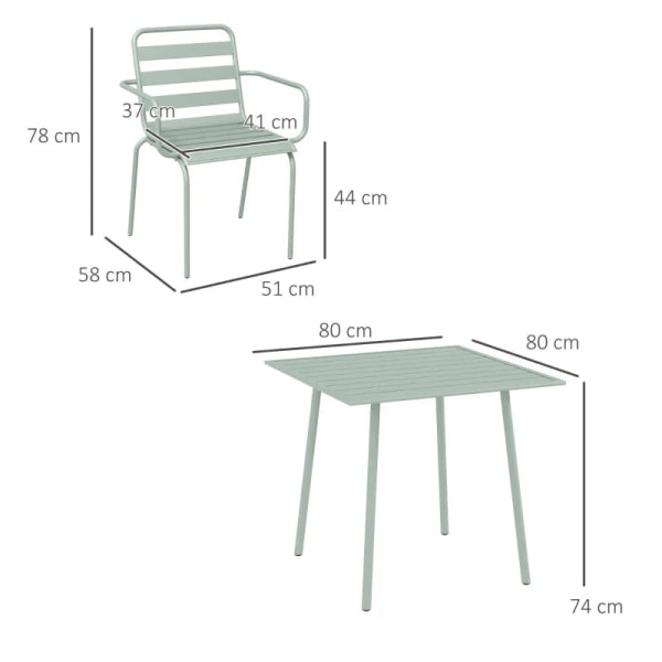 Rootz Havemøbelsæt - Spisebord - Moderne Design - 5-delt - Udend