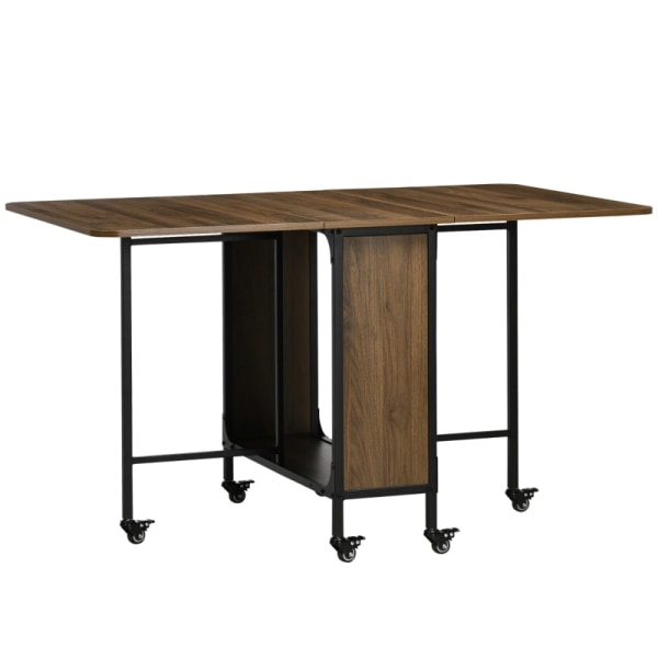 Rootz mobilt klapbord - Pladsbesparende spisebord - Alsidigt foldbart bord - Stilfuldt design - 130 cm x 80 cm x 74 cm - Spånplader og metal