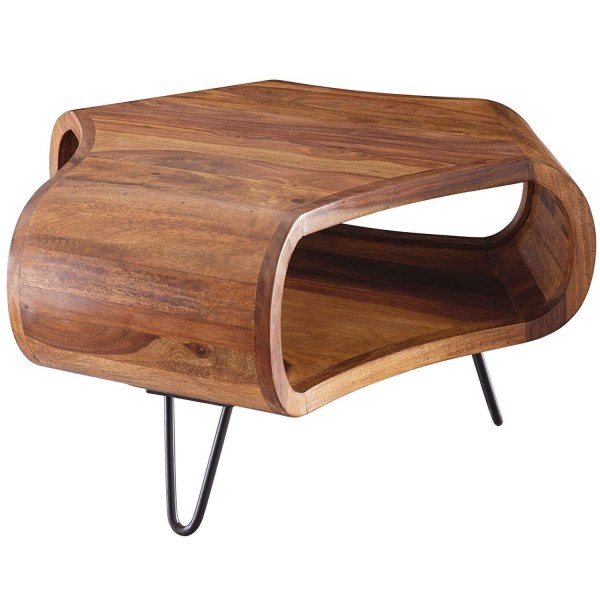 Rootz sofabord træ - moderne træ sofaborde - træ - brun - 55 x 38 x 55 cm