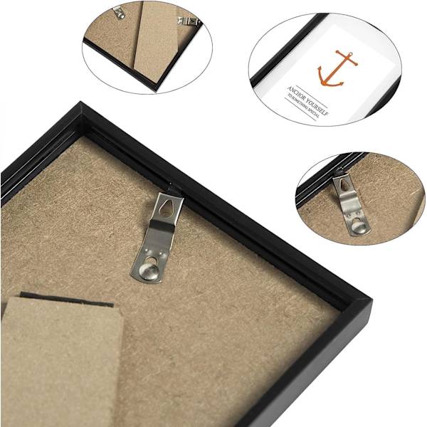 Rootz billedrammersæt - Fotorammer - Displayrammer - Alsidige hængende eller stående - Holdbar plastik og glas - Elegant design - Forskellige størrels