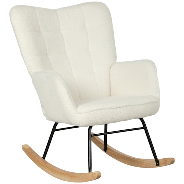 Rootz gungstol fleece look - ergonomisk fåtölj - avkopplande stol - stöder kropp - 98d x 71W x 101h cm