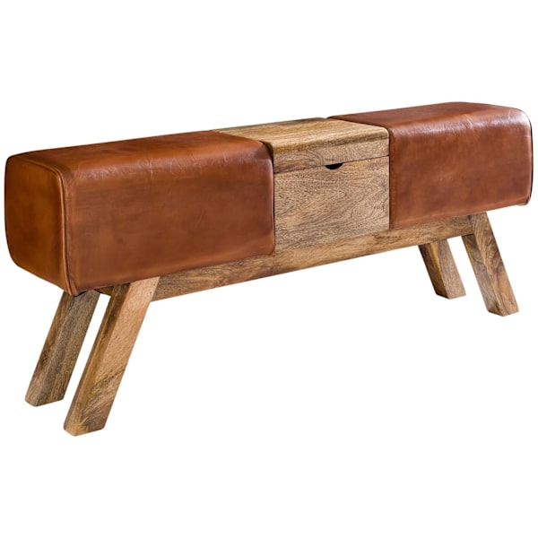 Rootz Design Bänk Brun Förvaringslåda 120 x 29 x 53 cm Byrå - Pall Garderobsbänk Pall
