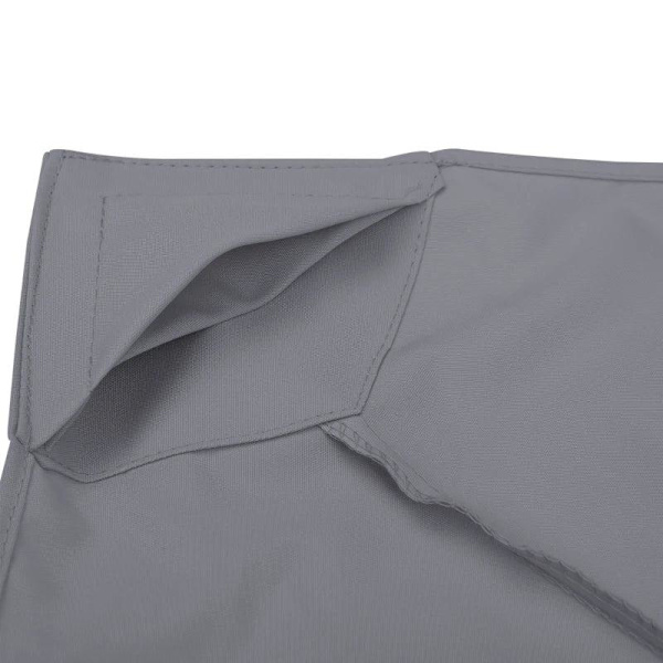 Rootz Gazebo Ersättningstak - Ersättningstak - Dubbelvåningstak - Paviljongtak - Metall - Deep Grey - 300cm x 300co