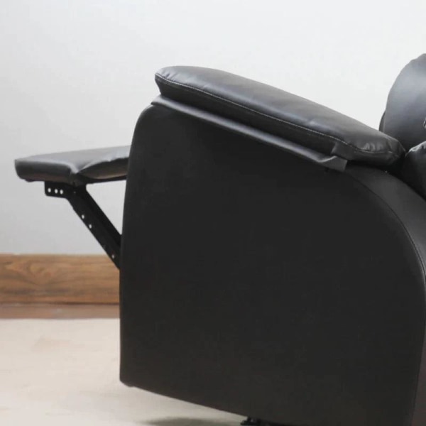 Rootz Lænestol - Hvilestol - Tv-stol - Sofastol - Hjørneskrivebord med CPU-stativ - Justerbar - Ergonomisk - Kunstlæder - Stål - Brun - 75 x 92 x 99 c
