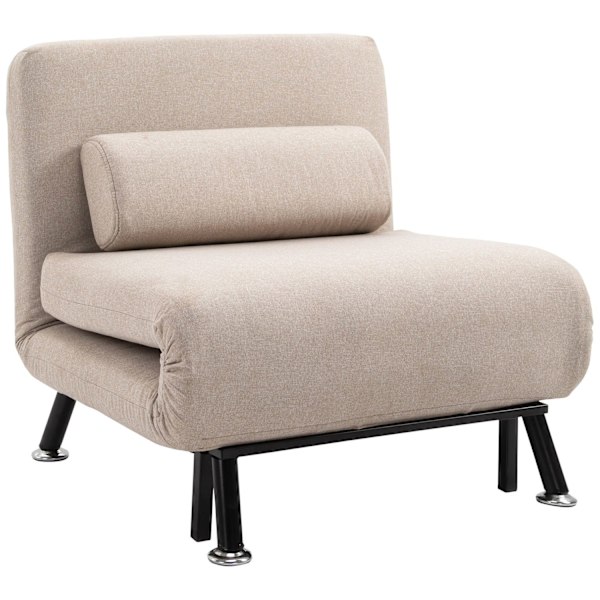 Rootz folding relaxation stol - fåtölj säng - bäddsoffa - justerbart ryggstöd - 75 cm x 70 cm x 75 cm - brun