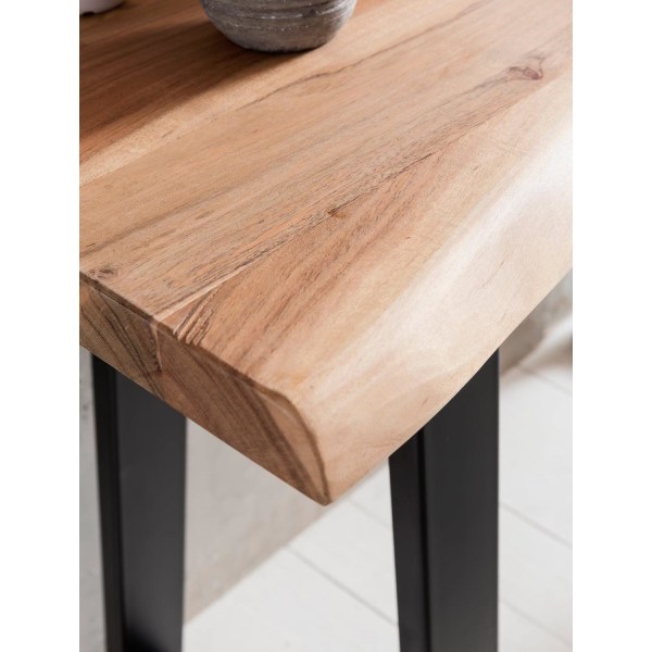 Rootz konsolbord stock konsol i massivt trä Acacia Secretary 120 x 45 cm Wane skrivbord Landhaus dressing