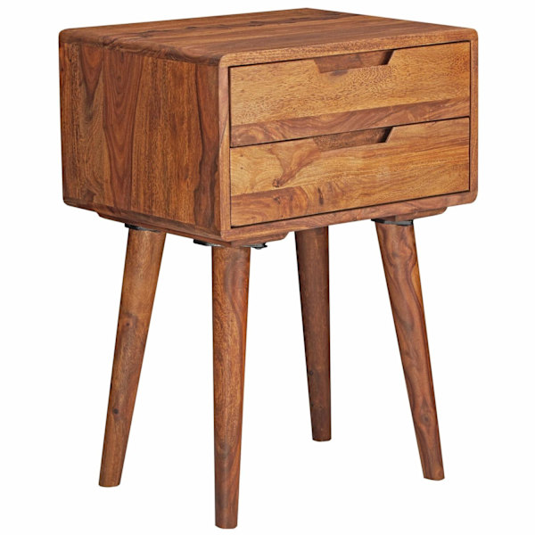 Rootz 47 x 66 x 36 cm Sheesham Bedside Boxspringbed - Yöpöytä 2 laatikkoa country style - Yöpöytäsänky massiivipuinen sänky - Yöpöytä Modern Nightbox