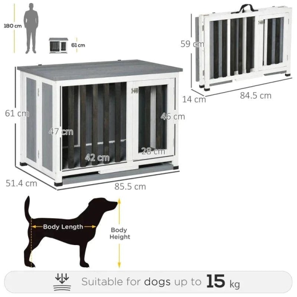 Rootz Hundekennel - Hundehus i træ - Hundehus - Hundebur - Smådy