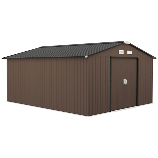 Rootz Tool Shed - Weatherfast Garden Shed - Stålopbevaring - Ventileret - 340 cm x 386 cm x 200 cm