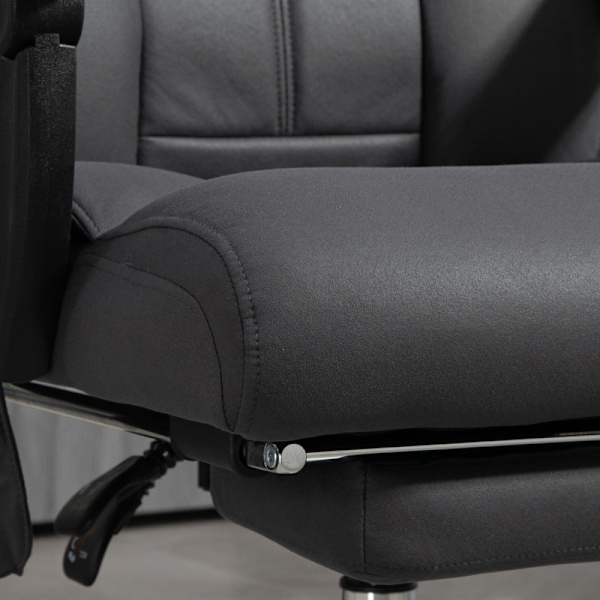 Rootz Massage Kontorstol - Computerstol med lændevarme - Hvilestol - Mikrofiberstof - 65cm x 74cm x 119cm