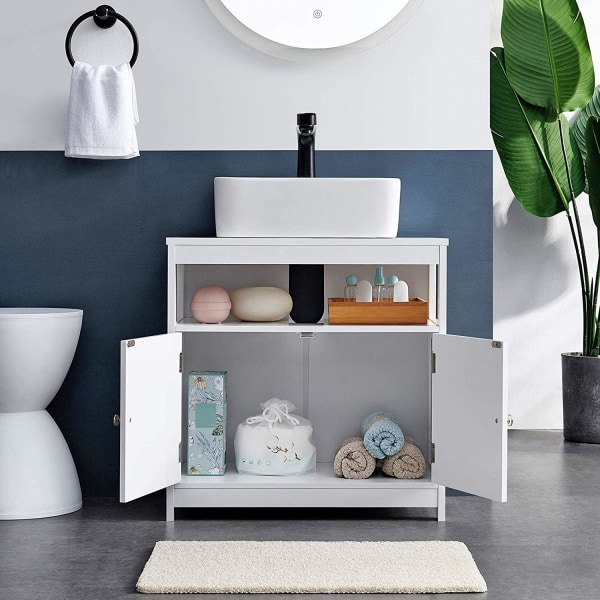 Rootz Tvättställsunderskåp - Badrumsskåp - Underskåp - Skandinavisk - Vit - MDF - 60 x 30 x 60 cm