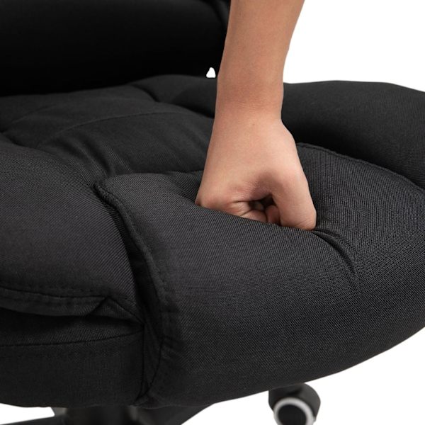 Rootz Executive Chair - Svart - Linne, Skum, Nylon - 26,38 cm x 26,38 cm x 49,6 cm