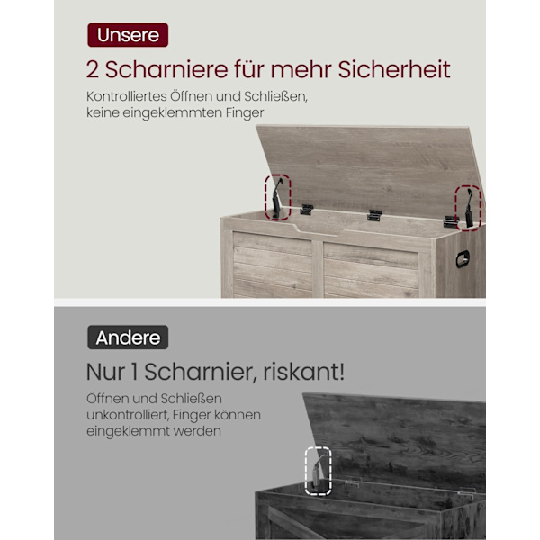 Rootz Skobänk med vadderad sits - Entréorganisator - Spånskivamaterial - 40 cm x 100 cm x 46 cm - Greige fläckig finish