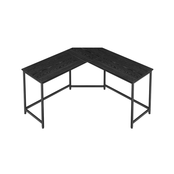 Rootz computerbord - Arbejdsstation - Studiebord - Spånplade og stål - Rummelig - Robust - Nem montering - Ibenholt sort-blæk sort - 149 cm x 149 cm x