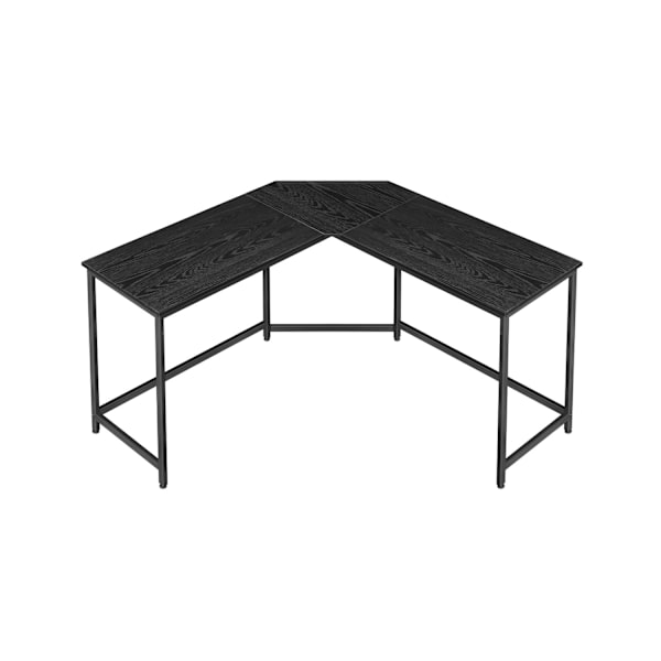 Rootz datorbord - Arbetsstation - Studiebord - Spånskiva och stål - Rymlig - Robust - Enkel montering - Ebony Black-Ink Svart - 149cm x 149cm x 76cm