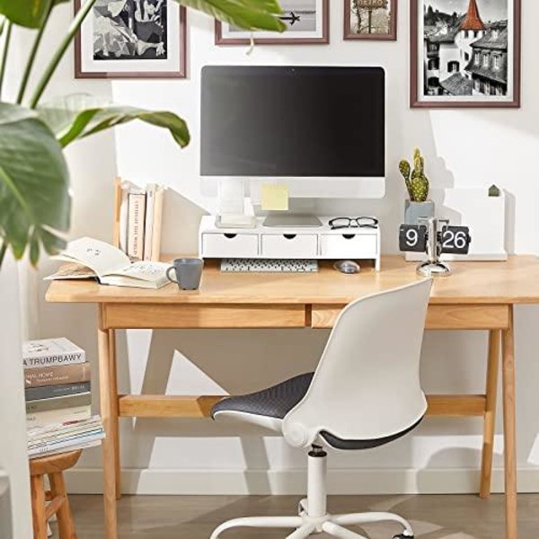 Rootz Monitor Stand Computer Screen Monitor Stand -Monitor Riser Desk Organizer med 3 skuffer