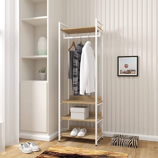 Rootz multifunktionelt tøjstativ - Organizer - Opbevaringshylde - Pladsbesparende design - Holdbar og miljøvenlig - Justerbare funktioner - 60 cm x 40