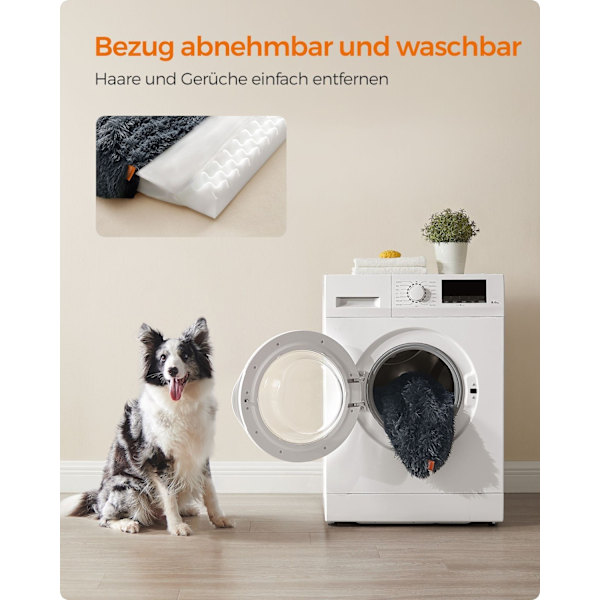 Rootz-pehmoinen koiransänky - Tummanharmaa lemmikkimatto - Memory Foam - Ortopedinen tyyny - 106cm x 80cm x 23cm - Kevyt 3,1kg