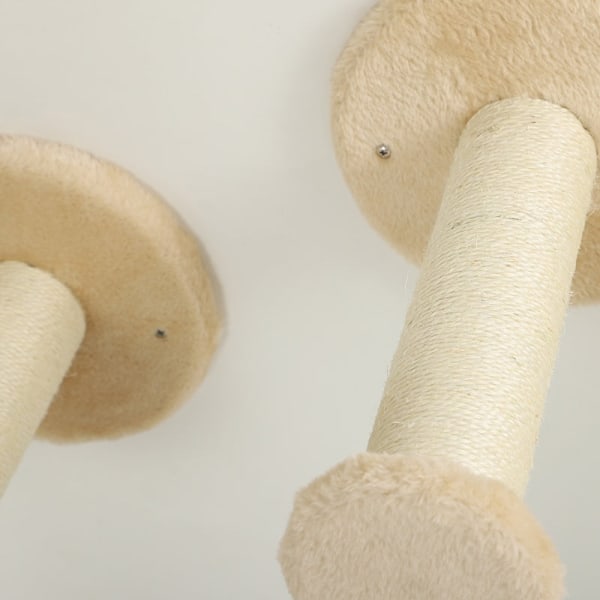 Rootz Cat Climbing Wall Set - Väggmonterat kattträd - Cat Activity Center - Utrymmesbesparande design - 110cm x 56cm x 73cm
