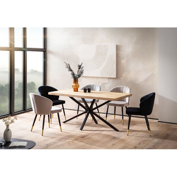 Rootz Massive spisebord - Industriel bord - Rektangulært bord - Håndlavet unikhed - 160 cm x 80 cm x 76 cm
