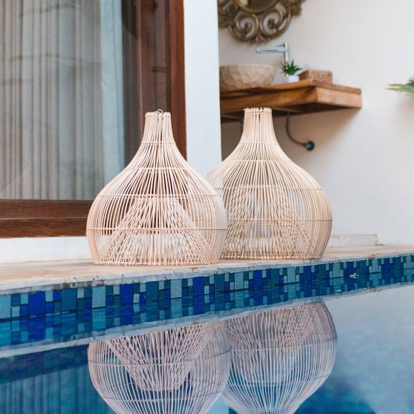 Rootz Rattan Lampe | Lampeskærm | Pendel ALAM 40/50 cm M