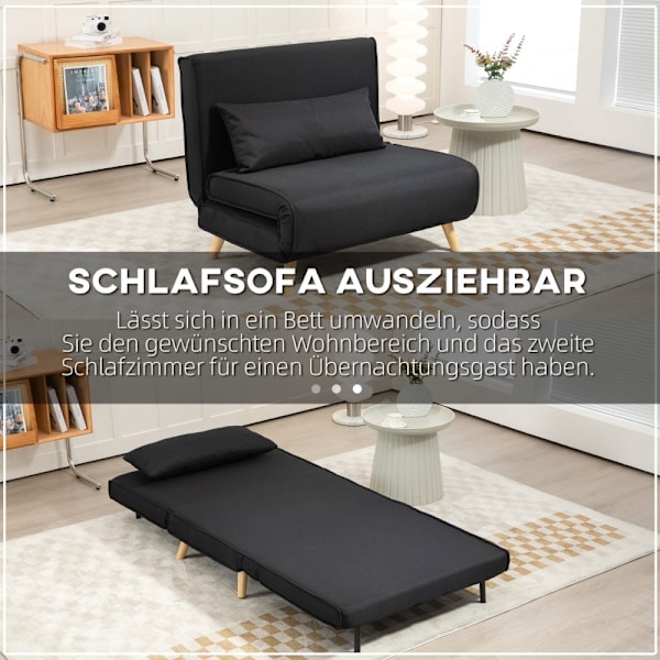 Rootz Sovesofa - Cabriolet sofa - Futon - Blødt stof - Fleksibelt ryglæn - 94 cm x 78 cm x 80 cm - Cremehvid - Nem montering