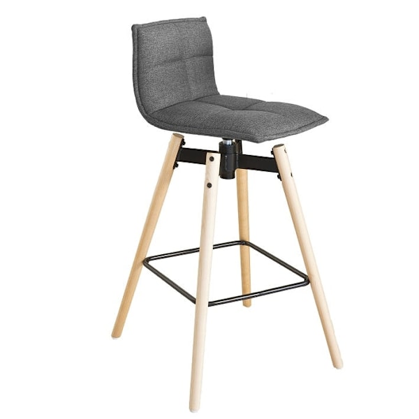 Rootz Swivel Bar Pall - Höjdjusterbar pall - Vadderad sits - Designpall för Home Bar - 98cm x 36cm x 38cm