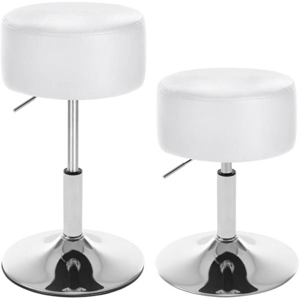 Rootz barstolssæt - drejestole - justerbar højde - komfortabel pude - 33,5 cm sæde - rustsikkert metal - 52-67 cm - 38,5 cm base