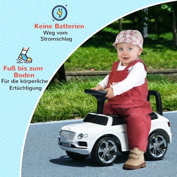Rootz Bentley Bentayga Ride-On Car - Børneskydebil - Børnehjul - Anti-tip funktion - Komfortabelt ryglæn - Musikspil - 67 cm x 29 cm x 39 cm