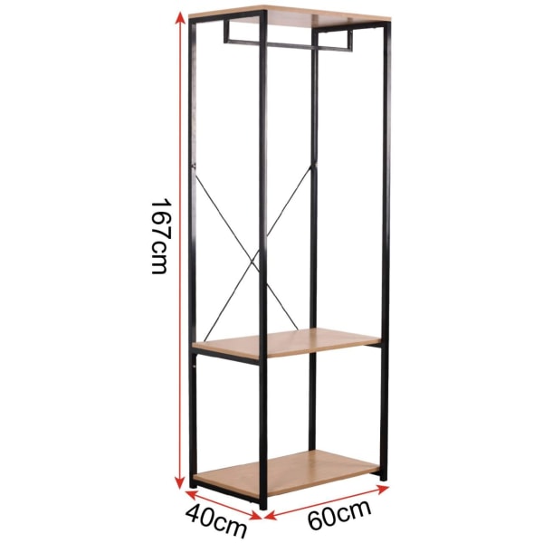 Rootz multifunktionelt tøjstativ - Organizer - Garderobestativ - Rigelig opbevaring - Overlegen holdbarhed - Stabilt design - 60 cm x 40 cm x 167 cm