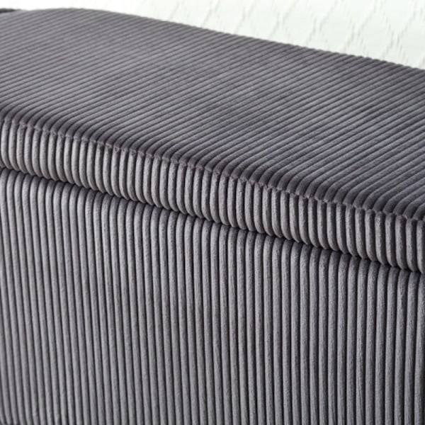Rootz Velvet Opbevaringsskammel - Ottoman - Fodskammel - Rigelig opbevaring - 112L x 41W x 42H cm