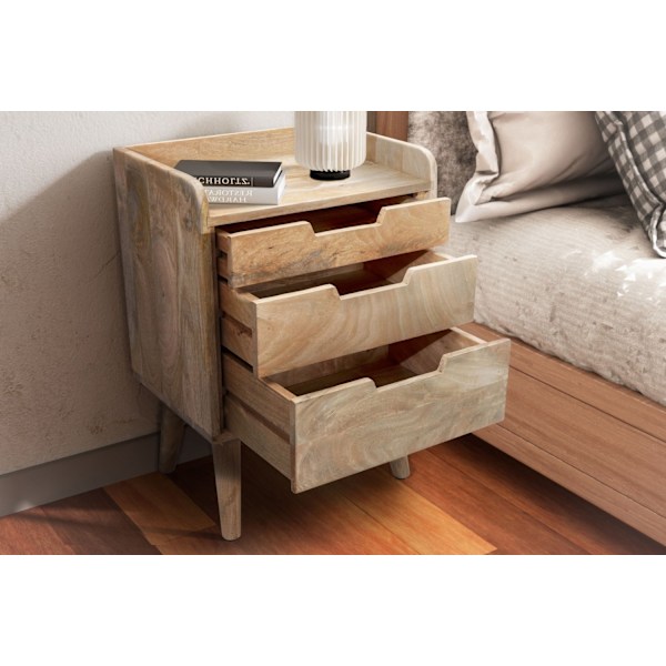 Rootz Moderne natkasser - Bedkabinetter - Træ natborde - Unikt design - 45 cm x 63 cm x 33 cm