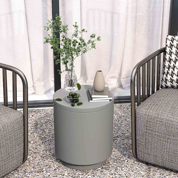 Rootz udendørs sidebord - køligere isspand - grå beton - holder drinks kølet - Ø37,5 x 43,5 timer cm