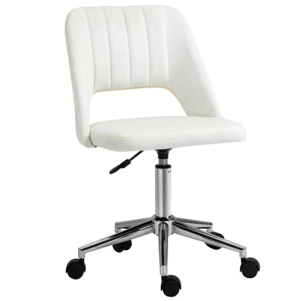Rootz Stol - Kontorstol - Drejestol - Relax Chair - Kammusling Form - Kontor - Soveværelse - Stue - Beige - 49W x 54D x 79-91H cm