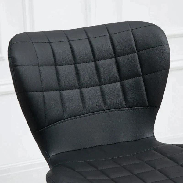 Rootz set med 2 barstolar - Retrodesign - Hemmabarer - Kök - Imiterat läder - Metall - Svart - 47 cm x 56 cm x 89-109 cm