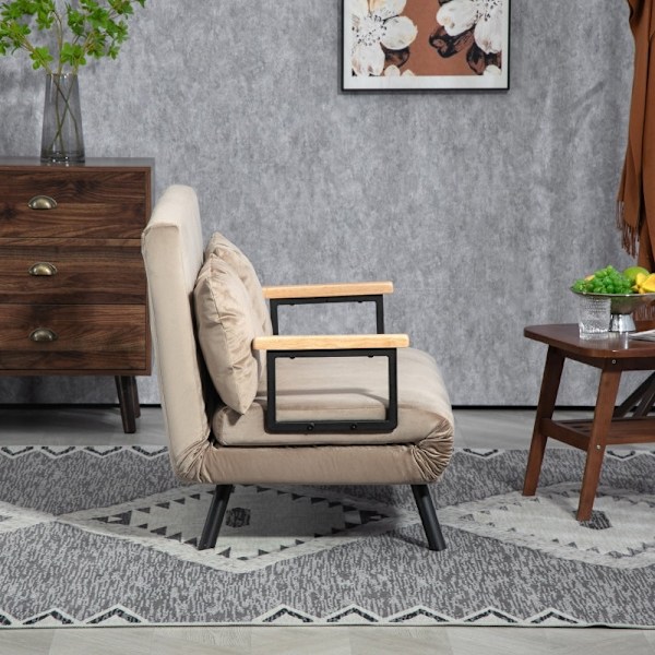 Rootz sovestol - gæsteseng - sovesofa - 5-niveau justerbart ryglæn - Robust stålramme - 102 cm x 73 cm x 81 cm