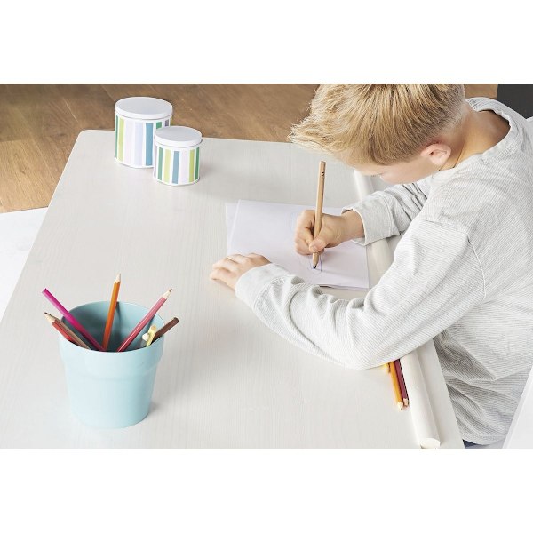 Rootz Børns skrivebord Lena - Kids Study Desk - Justerbar studiebord - Solid Pine Wood - 109 cm x 58 cm x 57-70 cm