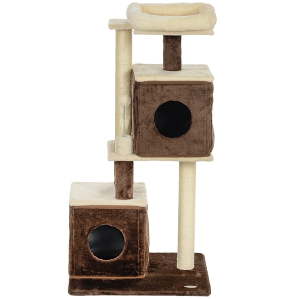 Rootz Cat Tree - Divisable Cat Tower - Indoor Cat Playground - Cosy Hideaway - 55 cm x 48 cm x 107 cm