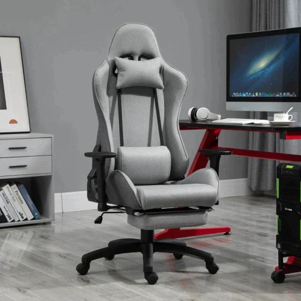 Rootz Kontorstol - Computerstol - Drejestol - Skrivebordsstol - Grå - 73x57x127-135 cm